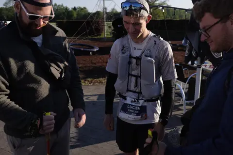 Lucien Van Lier et Maxence Dubuisson à Trail de Chimay