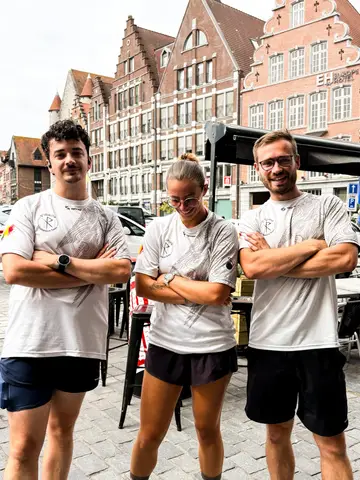 Florian Desplanque, Florian Genicq et Zélie Staes à La corrida pipaisienne