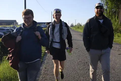 Lucien Van Lier et Maxence Dubuisson à Trail de Chimay