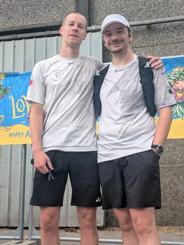 Florian Desplanque et Robin Cuvelier à Trail des Ardennes Tournaisiennes