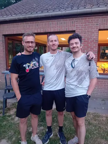 Florian Desplanque, Florian Genicq et Robin Cuvelier à Le jogging des 5 Rocs