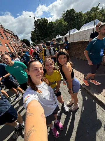 Lisa Allard, Thaïs Dendauw et Zélie Staes à Hurluban Trail