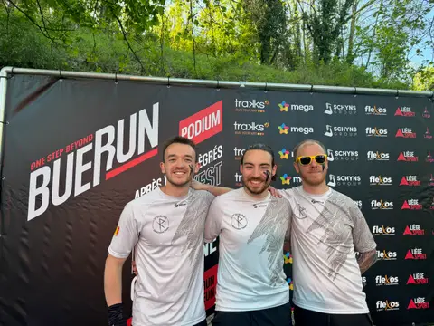 Dorian Blocqueau, Loïc Lécolier et Valentin Conil à BueRun