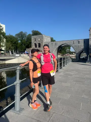 Baptiste Dorchy et Saskia Kin à Tournai Half Marathon