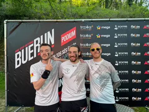 Dorian Blocqueau, Loïc Lécolier et Valentin Conil à BueRun