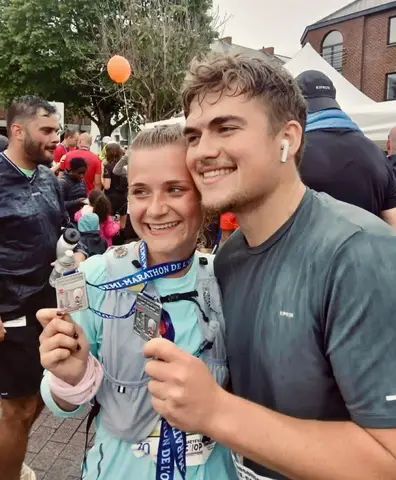 Louison Richart et Léa Dupriez à Semi-Marathon de l'Ourse