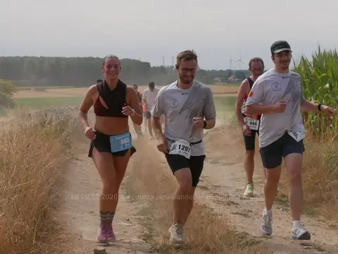 Florian Desplanque, Florian Genicq et Zélie Staes à La corrida pipaisienne