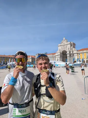 Enzo Colin et Louison Richart à EDP Maratona de Lisboa