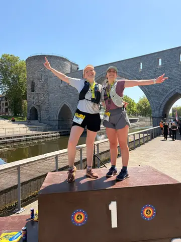 Elisa Lécolier et Estelle Hocq à Tournai Half Marathon