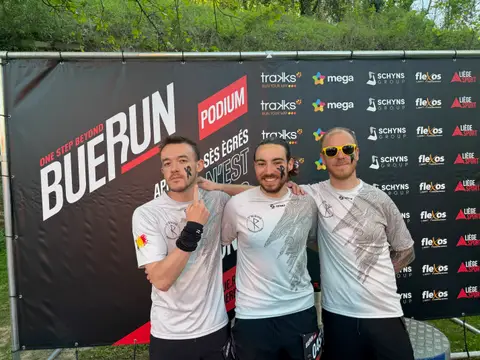 Dorian Blocqueau, Loïc Lécolier et Valentin Conil à BueRun