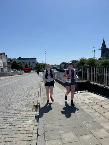 Elisa Lécolier et Estelle Hocq à Tournai Half Marathon