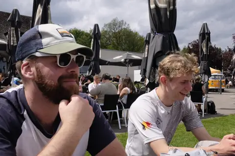 Lucien Van Lier et Maxence Dubuisson à Trail de Chimay