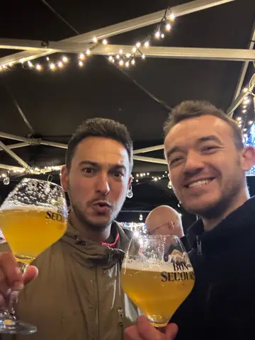 Enzo Colin et Loïc Lécolier à X-Mas Flowrient-City-Trail