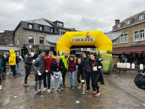 Loïc Lécolier, Lucien Van Lier et Noé Gillerot à Trail de la Soupe