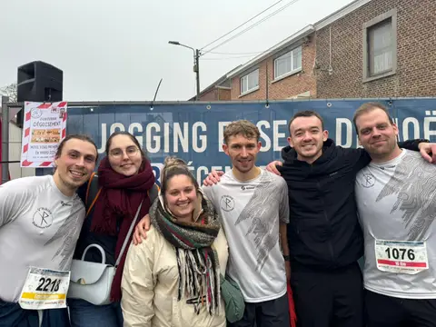 Kévin Vivane, Loïc Lécolier et 2 autres à Jogging et Semi de Noël de Rhisnes
