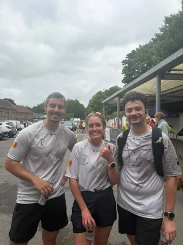 Florian Desplanque, Julian Blocqueau et Lisa Allard à La Kainoise