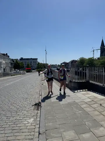 Elisa Lécolier et Estelle Hocq à Tournai Half Marathon