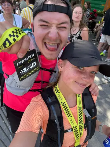 Baptiste Dorchy et Saskia Kin à Tournai Half Marathon