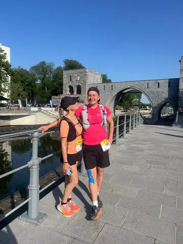 Baptiste Dorchy et Saskia Kin à Tournai Half Marathon