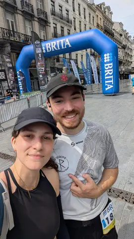 Dorian Blocqueau et Eva Vella à BRITA Urban Trail Brussels