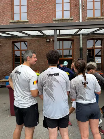 Florian Desplanque, Julian Blocqueau et Lisa Allard à La Kainoise